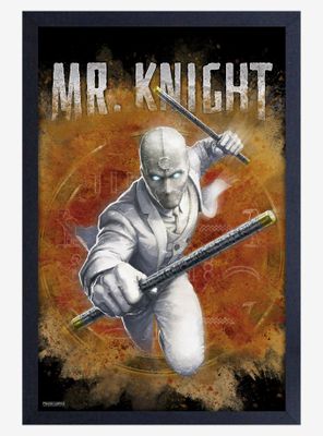 Marvel Moon Knight Mister Framed Wood Poster
