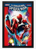 Marvel Spider-Man 60Th Ann Neon Framed Wood Poster