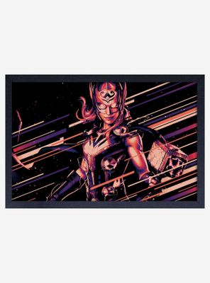 Marvel Thor Love And Thunder Cosmic Jane Framed Wood Poster