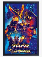 Marvel Thor Love And Thunder Cosmic Framed Wood Poster