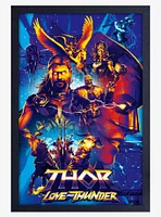 Marvel Thor Love And Thunder Cosmic Framed Wood Poster