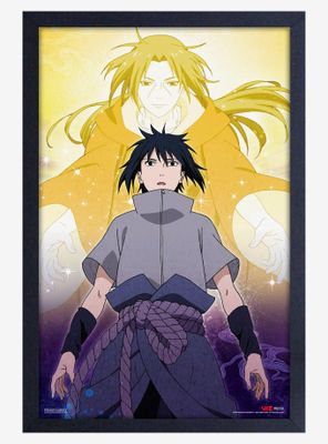 Naruto Shippuden Sasuke Clear Framed Wood Poster