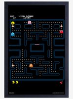 Pac-Man Maze Framed Wood Poster