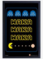 Pac-Man Waka Retro Framed Wood Poster
