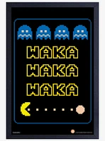 Pac-Man Waka Retro Framed Wood Poster