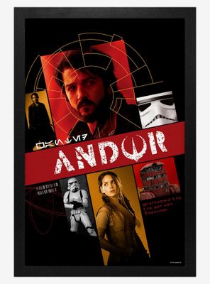 Star Wars Andor Grid Framed Wood Poster