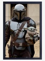 Star Wars Boba Fett Mando Child Framed Wood Poster