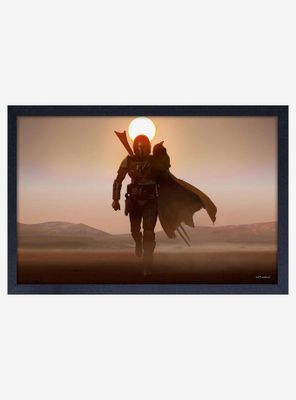 Star Wars Boba Fett Mando Desert Framed Wood Poster