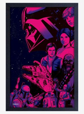 Star Wars Group Shot Framed Wood Poster