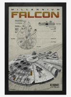 Star Wars Milennium Falcon S Framed Wood Poster