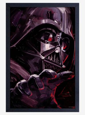 Star Wars Obi-Wan Brushed Vader Framed Wood Poster