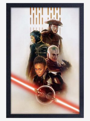 Star Wars Obi-Wan Group Pose Framed Wood Poster