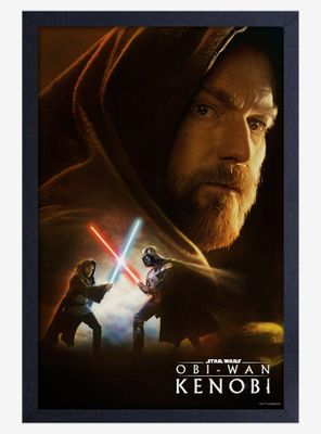 Star Wars Obi-Wan Saber Battle Framed Wood Poster