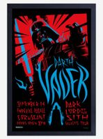Star Wars Rock Poster Vader Framed Wood Poster