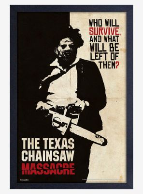 The Texas Chainsaw Massacre Who Will Survive? Framed Wood Poster