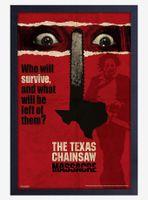 The Texas Chainsaw Massacre Newsprint Framed Wood Poster