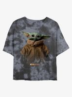 Star Wars The Mandalorian Child Portrait Tie-Dye Womens Crop T-Shirt