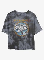 Star Wars Battleship Tie-Dye Womens Crop T-Shirt