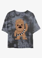 Star Wars Chewie Cartoon Tie-Dye Womens Crop T-Shirt
