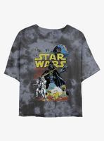 Star Wars Classic Print Tie-Dye Womens Crop T-Shirt