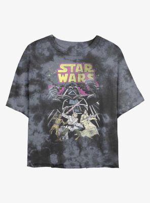 Star Wars Comic Tie-Dye Womens Crop T-Shirt