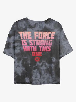 Star Wars The Force Is Strong With This One Tie-Dye Womens Crop T-Shirt