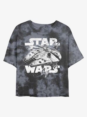 Star Wars Initiating Hyperdrive Tie-Dye Womens Crop T-Shirt
