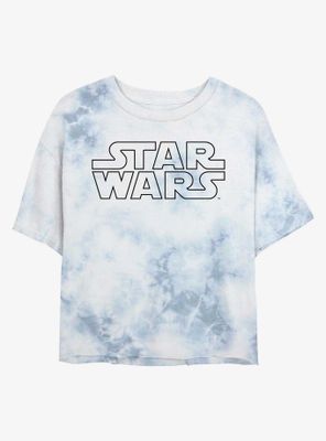 Star Wars Lined Logo Tie-Dye Womens Crop T-Shirt