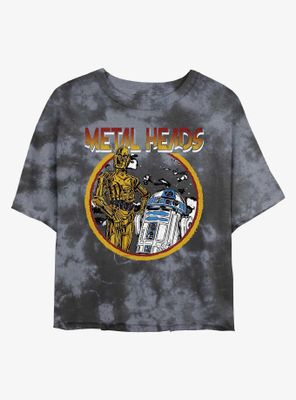 Star Wars Metal Heads Droids Tie-Dye Womens Crop T-Shirt