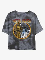 Star Wars Metal Heads Droids Tie-Dye Womens Crop T-Shirt