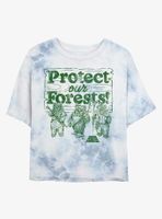 Star Wars Protect Our Forests! Tie-Dye Womens Crop T-Shirt