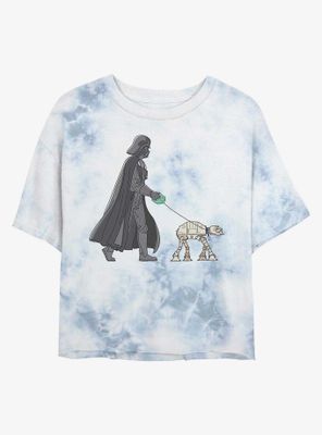 Star Wars Vader Walker Tie-Dye Womens Crop T-Shirt