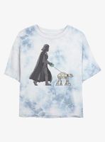 Star Wars Vader Walker Tie-Dye Womens Crop T-Shirt