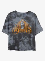 Disney Cinderella Magical Pumpkin Carriage Tie-Dye Womens Crop T-Shirt