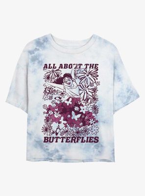 Disney Encanto All About The Butterflies Tie-Dye Womens Crop T-Shirt