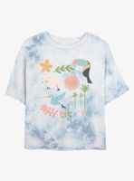 Disney Encanto Collage Tie-Dye Womens Crop T-Shirt