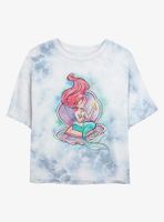 Disney The Little Mermaid Shining Voice Tie-Dye Womens Crop T-Shirt