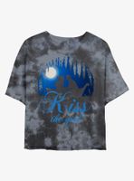 Disney The Little Mermaid Kiss Girl Vignette Tie-Dye Womens Crop T-Shirt