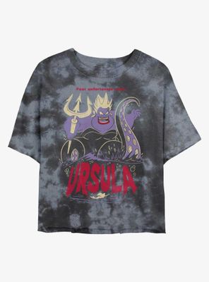 Disney The Little Mermaid Sea Witch Tie-Dye Womens Crop T-Shirt