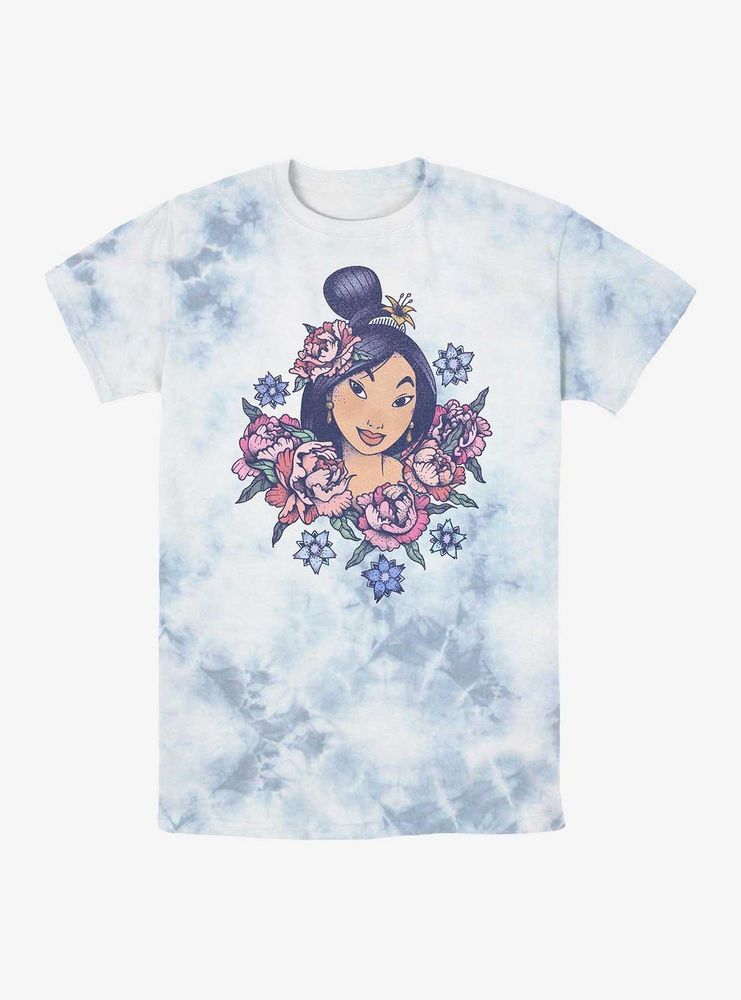 Disney Mulan Floral Portrait Tie-Dye T-Shirt