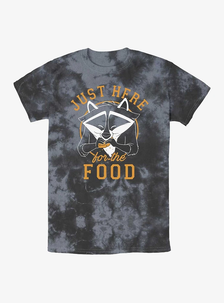 Disney Pocahontas Meeko Just Here For The Food Tie-Dye T-Shirt
