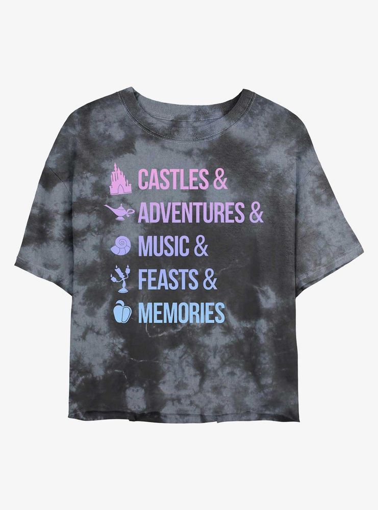 Disney Princesses Just Things Tie-Dye Womens Crop T-Shirt