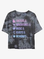 Disney Princesses Just Things Tie-Dye Womens Crop T-Shirt