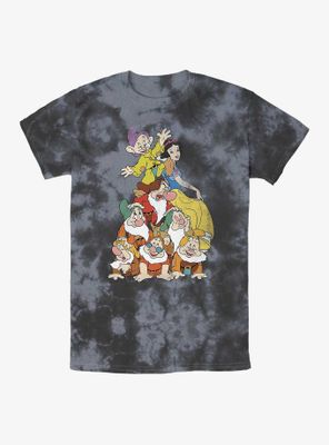 Disney Snow White And The Seven Dwarfs Squad Dwarf Stack Tie-Dye T-Shirt