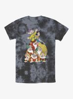 Disney Snow White And The Seven Dwarfs Squad Dwarf Stack Tie-Dye T-Shirt