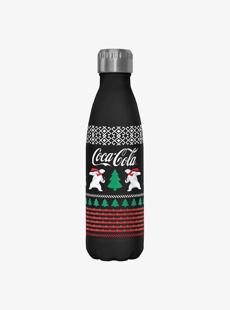 Coke Coca-Cola Polar Bear Christmas Water Bottle
