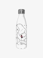 Coke Coca-Cola Polar Bear Snowflakes Water Bottle