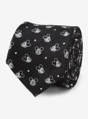 Disney Mickey Mouse Dot Black Men's Tie