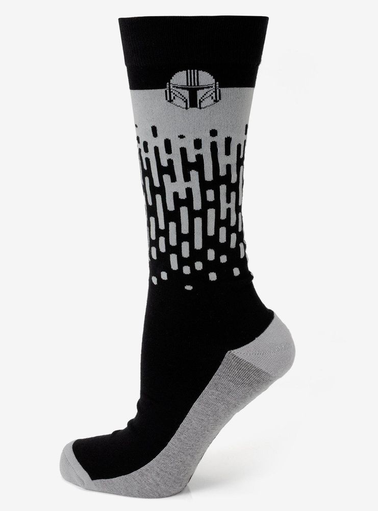 Star Wars The Mandalorian Hidden Message Grey Crew Socks