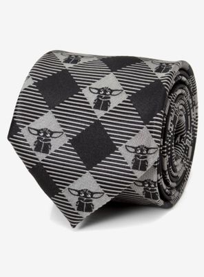 Star Wars The Mandalorian The Child Checkered Men's Tie